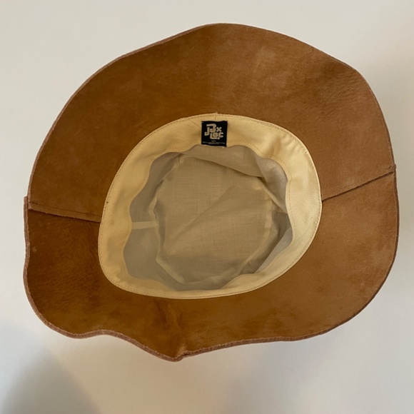 JB x LOC Lack Of Color Tan Suede Leather Bucket Hat, Unisex One Size - Picture 4 of 6